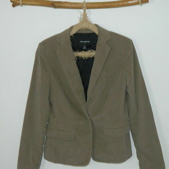 Club Monaco Women’s Brown Velvet Blazer Snap Front‎ - Picture 1 of 10